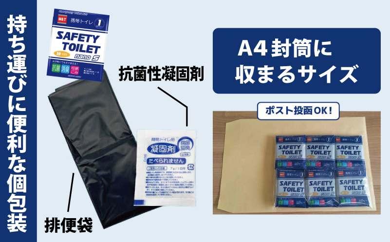 【スピード発送】SAFETY TOILET nanoS 12個セット 非常用 簡易トイレ 携帯トイレ 防災 日本製 005A770