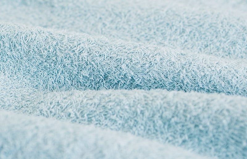 毛羽落ち軽減！フェイスタオル6枚ブルー G2043