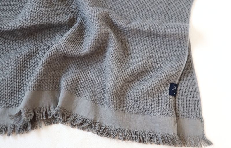 【速乾・軽量】牛乳パックからできたバスタオル2枚（グレー） G1948