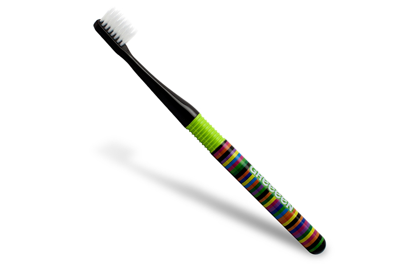 【日本製】歯ブラシ GReeeeＮ ハブラシ 黒（92）6本 010B563