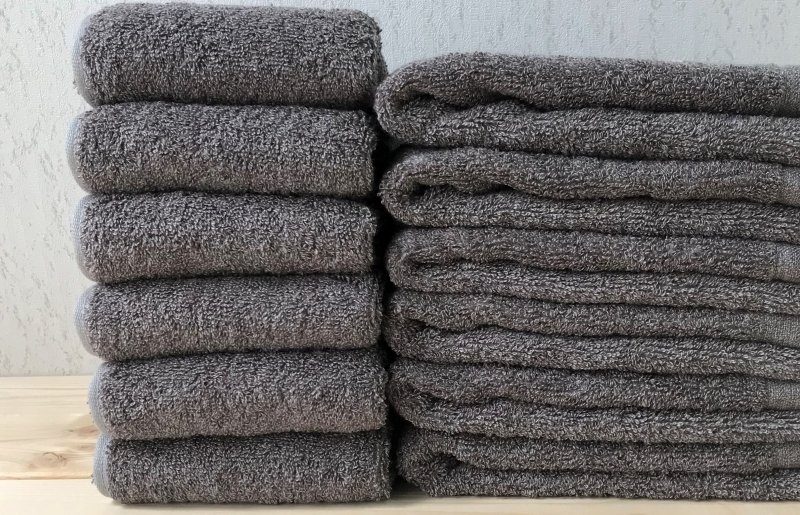 コットンＷ ハンドタオル 12枚（グレー）【泉州こだわりタオル】 020C140