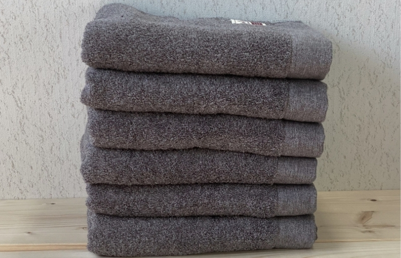 コットンＷ フェイスタオル 6枚（グレー）【泉州こだわりタオル】 020C144