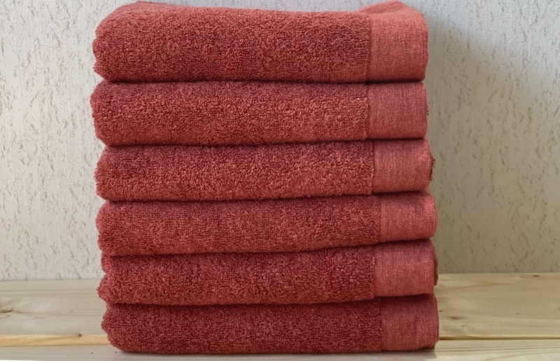 コットンＷ フェイスタオル 6枚（レッドブラウン）【泉州こだわりタオル】 020C147