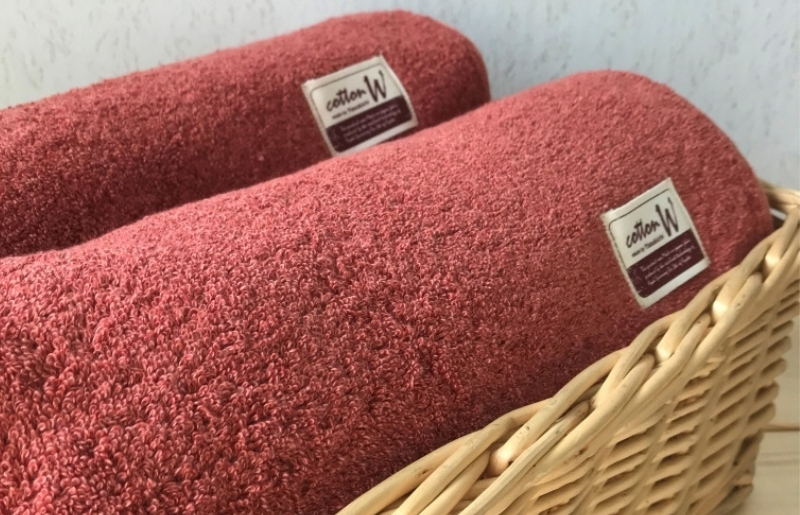 コットンＷ バスタオル 2枚（レッドブラウン）【泉州こだわりタオル】 020C151