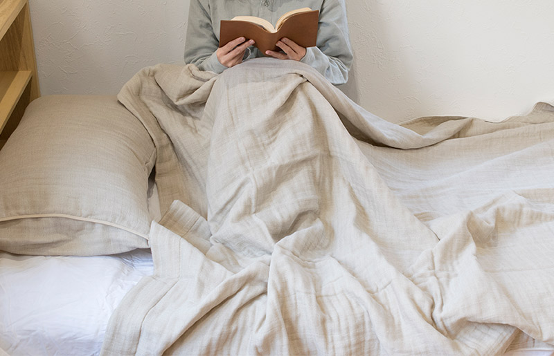 【スピード発送】sasara 4重ガーゼケット+ピローカバーセット（ナチュラル） G2102