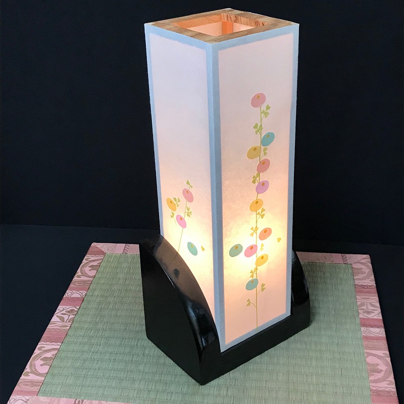 着物生地で作ったおしゃれな行灯（あんどん） 万寿菊 030D099