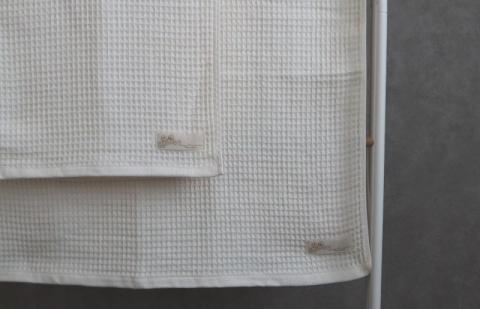 【フルオーガニック】ふんわりワッフルバスタオル 2枚 G1957