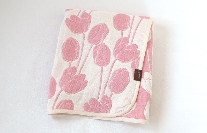 泉州南部織 6重ガーゼマルチケット（チューリップ/ローズ） G1999