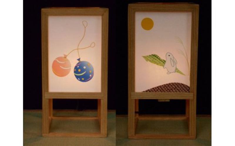 着物生地で作ったおしゃれな行灯（あんどん） 春夏秋冬 099H265