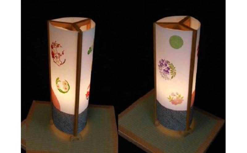 着物生地で作ったおしゃれな行灯（あんどん） お花のドット 099H266