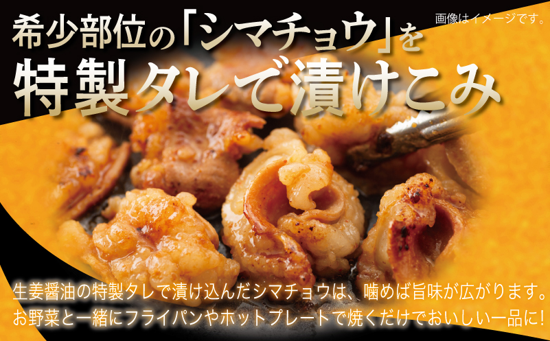 牛シマチョウ 焼肉用 タレ漬け 合計1.5kg【味付け 小分け 焼くだけ 簡単調理 BBQ 牛肉 ホルモン 250g×6袋】 G3381