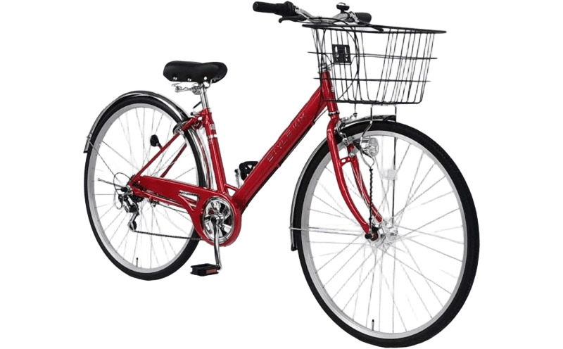 STYLE KIX  CITY276 レッド【27型 自転車 完成品 組み立て不要 アウトドア サイクリング じてんしゃ 通勤 通学 新生活】 099X338-1