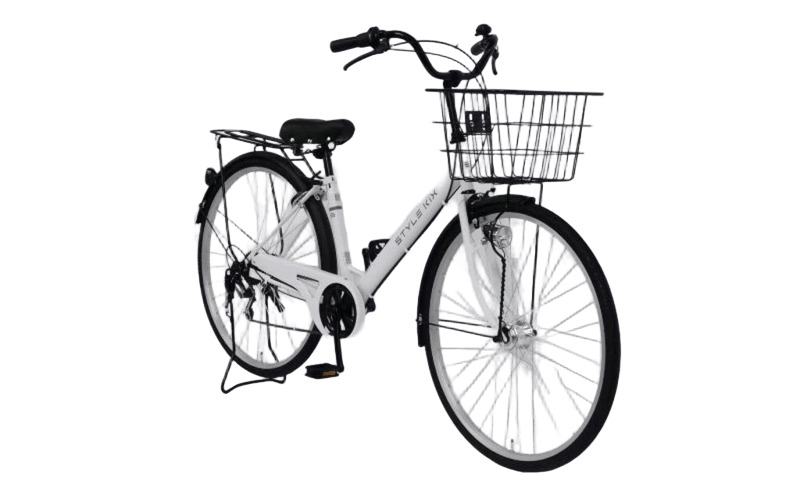 STYLE KIX  FAMILY276 マットホワイト【27型 自転車 完成品 組み立て不要 アウトドア サイクリング じてんしゃ 通勤 通学 新生活】 099X340-1