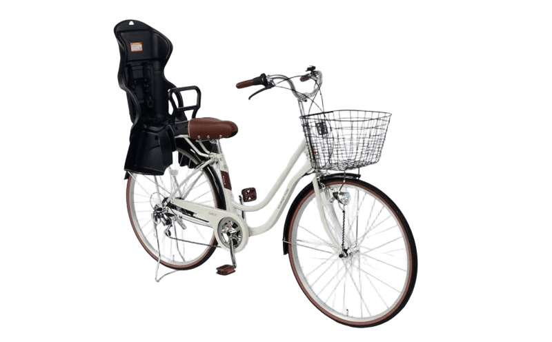 a.n.designworks/ STYLE KIX FAMILY276 チャイルドシート付 ベージュ【27型 自転車 完成品 組み立て不要 アウトドア サイクリング じてんしゃ 通勤 通学 新生活】 099X369-1