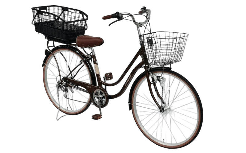 a.n.designworks/ STYLE KIX FAMILY276 リアバスケット付 ブラウン【27型 自転車 完成品 組み立て不要 アウトドア サイクリング じてんしゃ 通勤 通学 新生活】 099X376-1