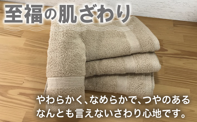 やわらかロングフェイスタオル4枚セット（モカ） 010B045