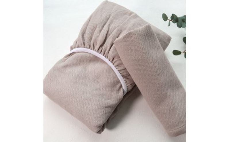 【tissu de coton/ハニカム織】泉州南部織 BED用シングルシーツ＆ピロー（BE） G1950