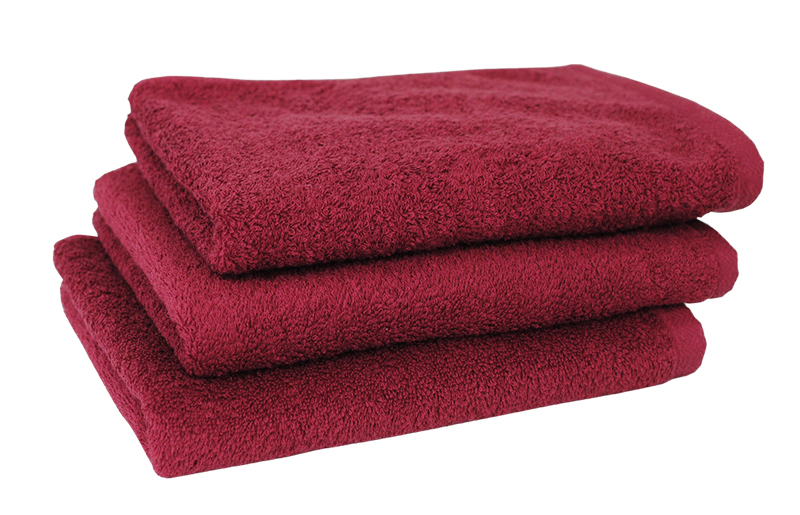 【圧倒的企業努力】コンパクトバスタオル エンジ3枚 G2078-1