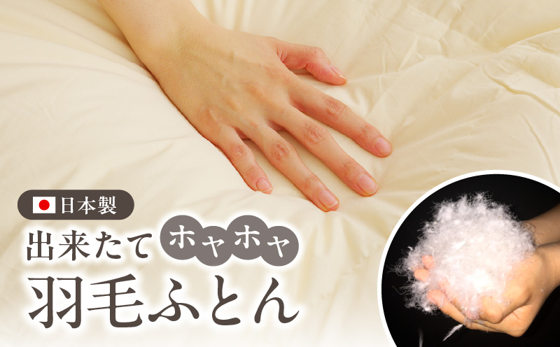 プレミアム 羽毛布団 1枚 シングル 150cm×210cm アイボリー【国産 羽毛 ふとん 寝具 掛け布団 羽毛ふとん】 099H3095