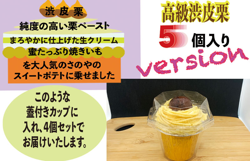これでもか！高級渋皮栗5個とさのや自慢のスイートポテトが入ったモンブラン！720g（4個×180g） 099H1055