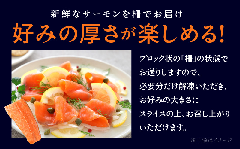 アトランティックサーモン 1kg【ポーション 小分け 刺身 海鮮丼 さーもん 冷凍 訳あり サイズ不揃い】 015B537
