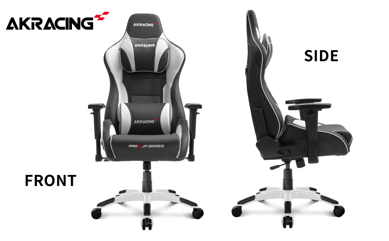 AKRacing Pro-X Gaming Chair (White) JP エーケーレーシング ゲーミングチェア（ヘッドレスト・ランバーサポート付き） 099H3162
