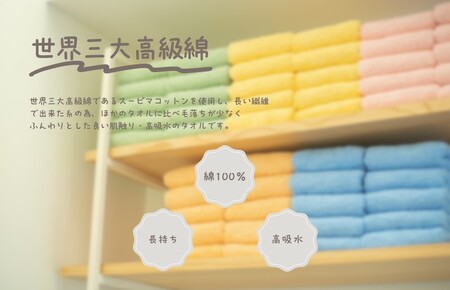 高級スーピマコットン フェイスタオル 10枚（ブルー）【泉州タオル 国産 吸水 普段使い シンプル 日用品 家族 ファミリー】 020C346