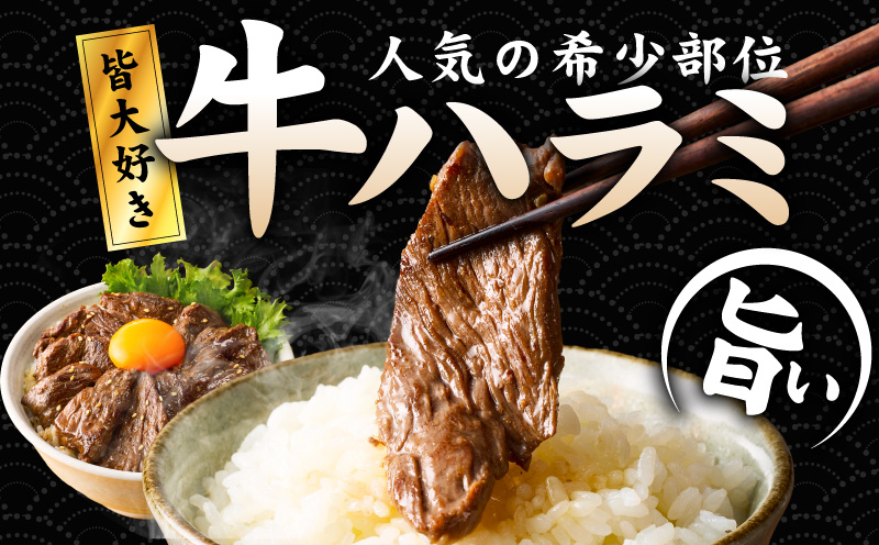 【満足牛ハラミ】甘辛タレ漬け 400g【味付け ハラミ 小分け 焼くだけ 簡単調理 BBQ 牛肉 200g×2P】 G3446