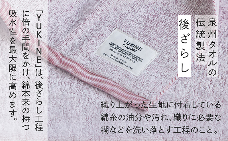 SHINTO TOWEL「ユキネ・ミニバスタオル」aka（赤）2枚セット 【オーガニックコットン100% 国産 吸水 普段使い シンプル 日用品 家族 ファミリー】 099H4000-1