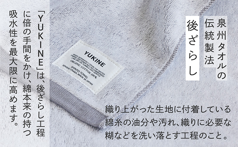 SHINTO TOWEL「ユキネ・ミニバスタオル」hai（灰）2枚セット  【オーガニックコットン100% 国産 吸水 普段使い シンプル 日用品 家族 ファミリー】 099H4004-1