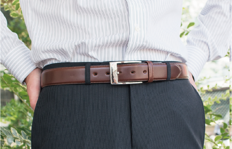 本革ビジネスベルト35mm幅 ダークブラウン【革ベルト ベルト レザー ビジネス スーツ メンズ 仕事 ファッション 小物 日用品 雑貨】 G3120