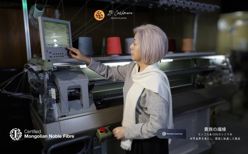 『Noble Fibre』100％カシミヤ・マフラー オーガニックホワイト（シンプル）【高級 カシミア おしゃれ ファッション 防寒 かしみあ】 G3317