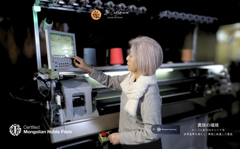 『Noble Fibre』100％カシミヤ・マフラー オーガニックホワイト（織り柄）【高級 カシミア おしゃれ ファッション 防寒 かしみあ】 G3318