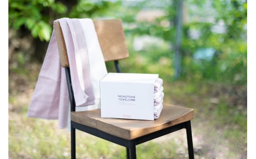 さらっとガーゼとふんわりパイルのモノトーンタオル（スモークピンク3枚 ホワイト2枚） 【泉州タオル 国産 吸水 普段使い シンプル 日用品】 010B1158