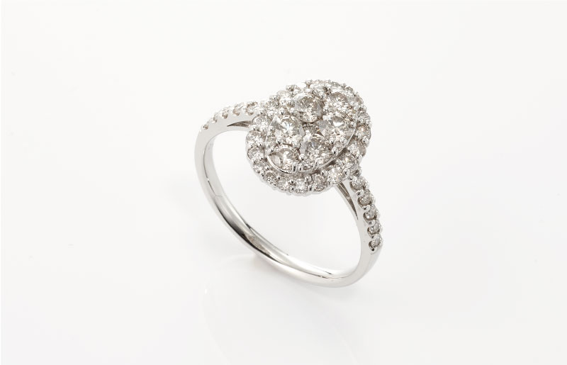 ARC-EN-CIEL プラチナ ダイヤリング（計 1.0ct）【鑑別書付き ジュエリー プレゼント ギフト ファッション アクセサリー 贈り物 贈答 お祝い 記念日】 J003-4