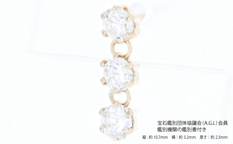 アルカンシェル K18YGダイヤピアス（計 0.50ct） J100