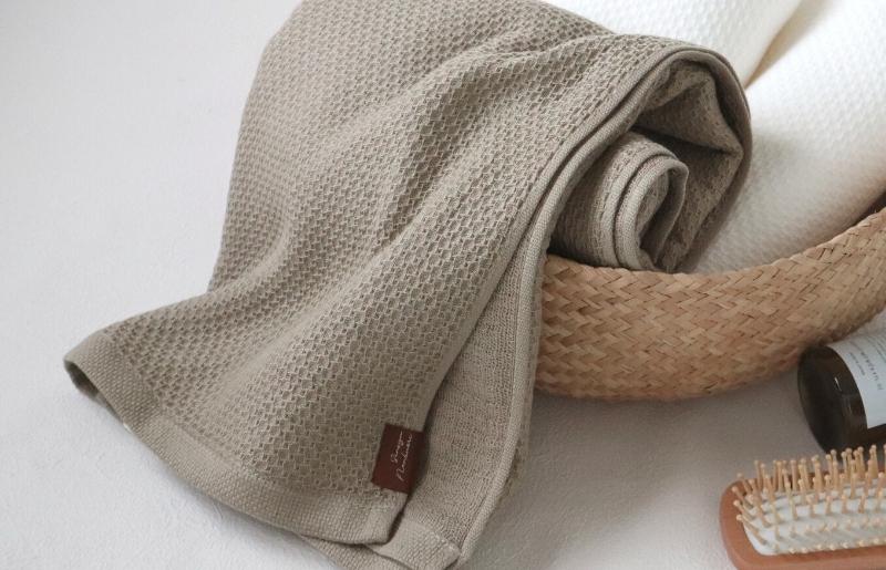 【ソフトハニカム】泉州南部織 バスタオル3枚セット（オリーブ）+ソフトハニカム織ハーフハンカチ1枚 G1930