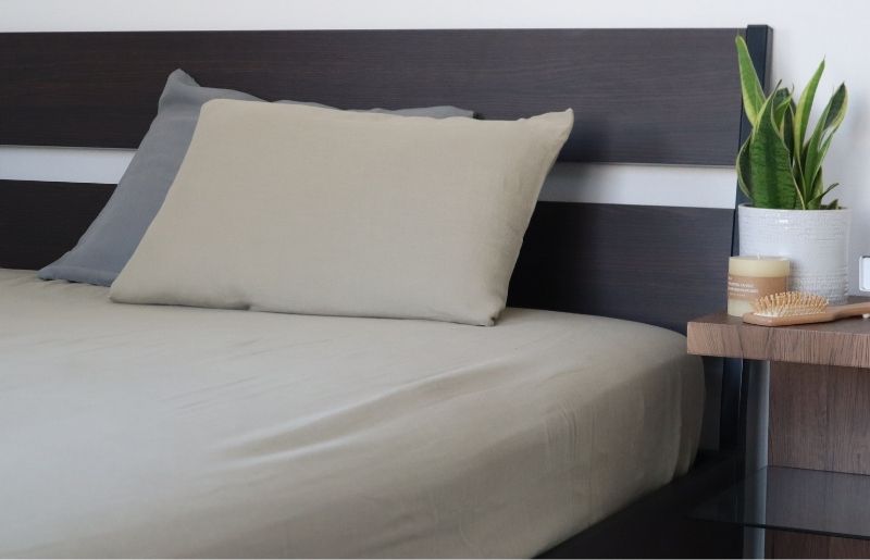 【tissu de coton/ダブルガーゼ】泉州南部織 シングルフラットシーツ 1枚（オリーブ） G1936