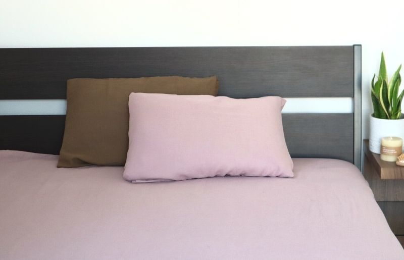 【tissu de coton/ダブルガーゼ】泉州南部織 シングルフラットシーツ 1枚（くすみ桜） G1937