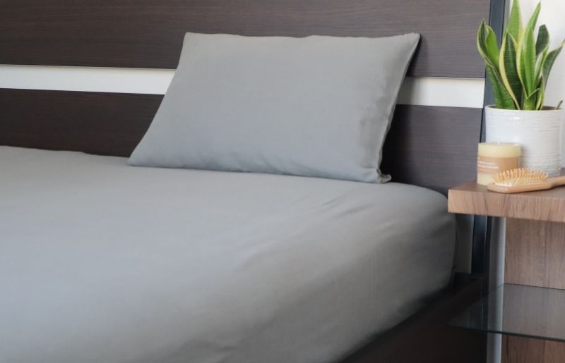 【tissu de coton/ダブルガーゼ】泉州南部織 シングルフラットシーツ 1枚（グレー） G1938