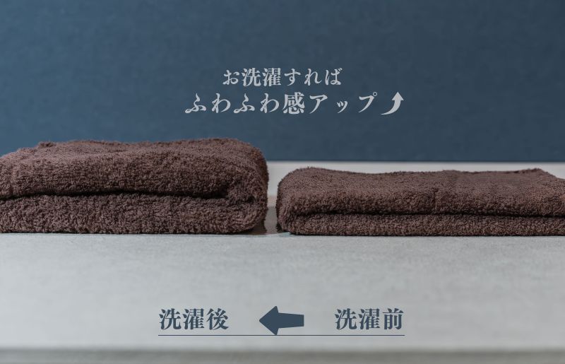 スーピマフェイスタオル 4枚（ブラウン）【国内製造 日本製 泉州タオル スーピマコットン 無地 吸水力 耐久性】 010B1705