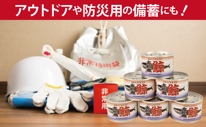鯨大和煮缶詰 6缶セット【くじら クジラ 鯨肉 赤身 おかず おつまみ 防災 備蓄 非常食】 010B1819