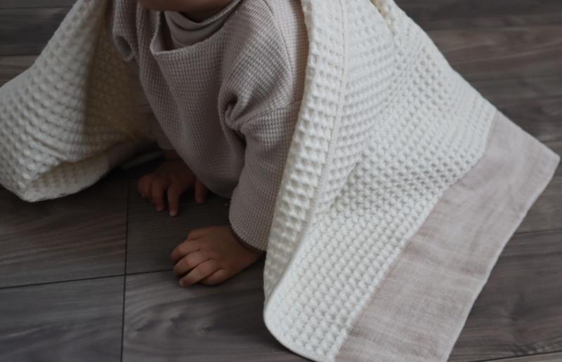 【オーガニックコットン100％】泉州南部織 cherir/ワッフルバスタオル3枚セット G1961