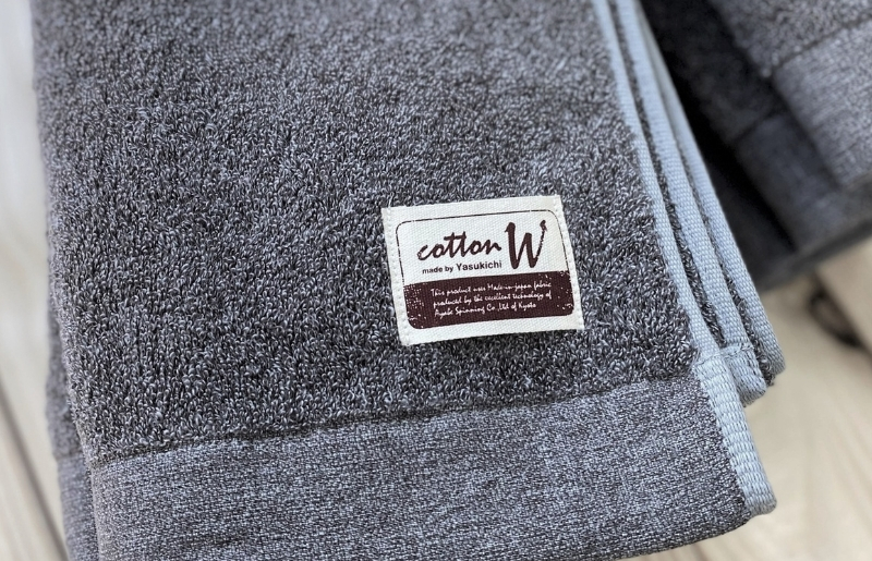 コットンＷ フェイスタオル 6枚（グレー）【泉州こだわりタオル】 020C144