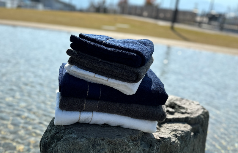 【肌心地No.1／クレディアバスタオル】バスタオル２枚ギフトセット（ネイビー）【泉州タオル 国産 吸水 普段使い シンプル 日用品】 020C281