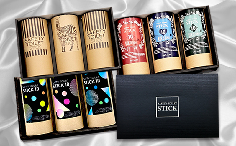 【防災トイレ】SAFETY TOILET STICK ギフトセット ゼブラデザイン【非常用 簡易トイレ 携帯トイレ 防災 災害 日本製 スピード発送】 020C373