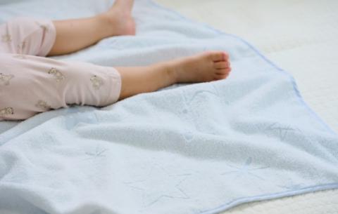 【高島屋選定品】泉州タオル おくるみ１枚（ブルー）【タオル 国産 シンプル 日用品 ベビー】 TTT0001