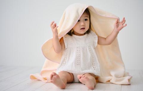 【高島屋選定品】泉州タオル おくるみ２枚（ピンク＆オレンジ）【タオル 国産 シンプル 日用品 ベビー】 TTT0003