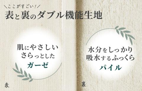 速乾・コンパクト・肌に優しいガーゼ＆パイルのループ付フェイスタオル７枚セット キナリ 【泉州タオル 国産 吸水 普段使い シンプル 日用品】 099H1548