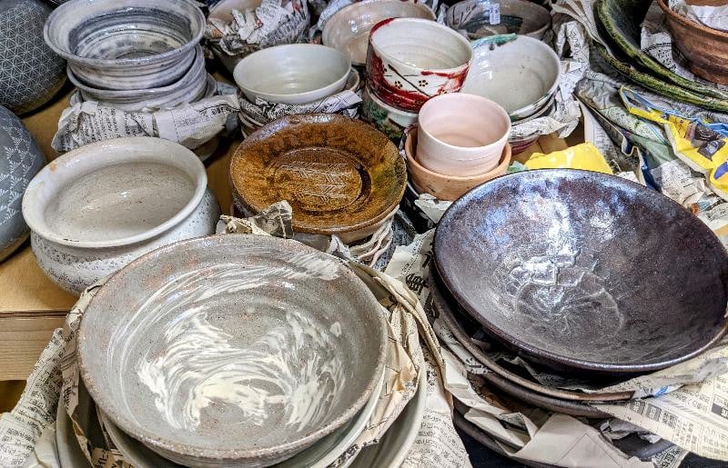 陶器市福袋・日常茶飯皿食器＆花入れ（一輪挿し）（5～8点） 099H1275